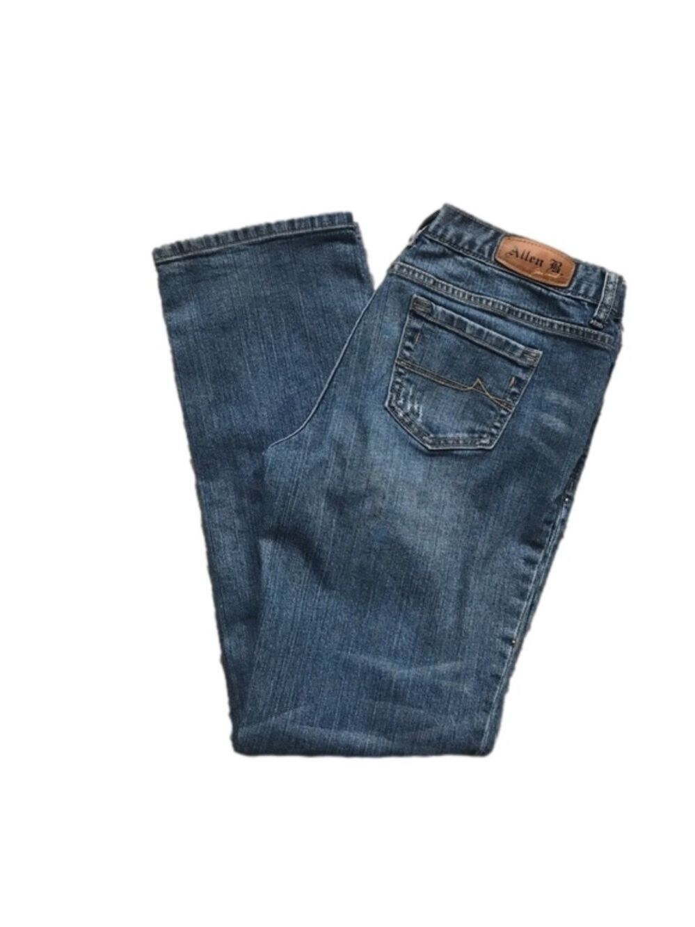 Allen B by Allen Schwartz distressed straight leg stretch jeans size 10